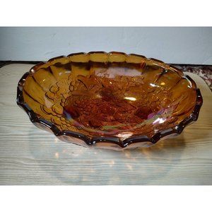 Carnival Vintage Iridescent Fruit Bowl Indiana Glass